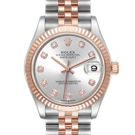 rolex zilver rose|rolex datejust 31 gold.